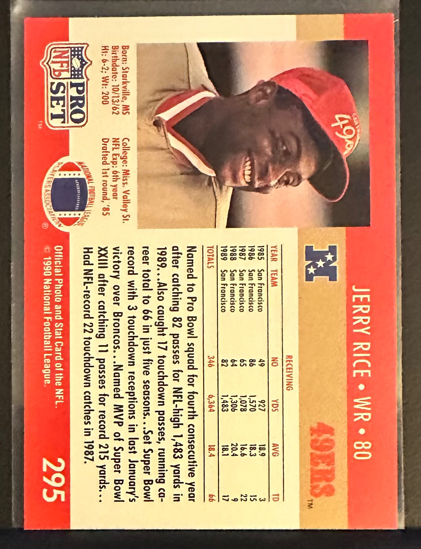 1990 Pro Set Jerry Rice # 80 - MINT - Box Opened on 01.02.24