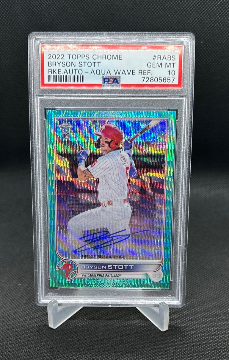 2022 Topps Chrome Update Aqua Wave Refractor AUTO /199 BRYSON