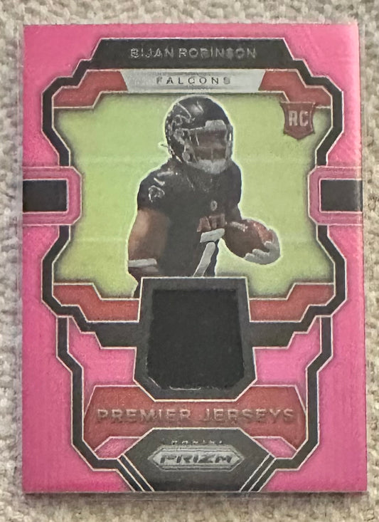 2023 Panini Prizm Bijan Robinson Pink Prizm Premier Jerseys RC Rookie # PJ-BR - FALCONS