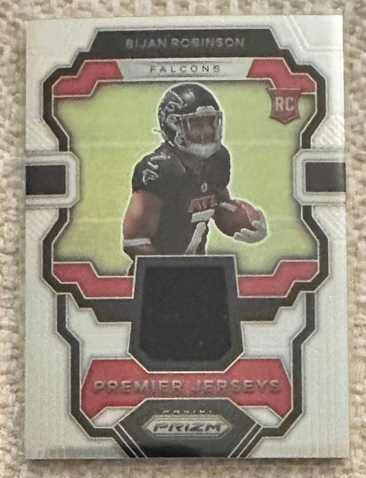 2023 Panini Prizm Bijan Robinson Silver Prizm Premier Jerseys RC Rookie # PJ-BR - FALCONS