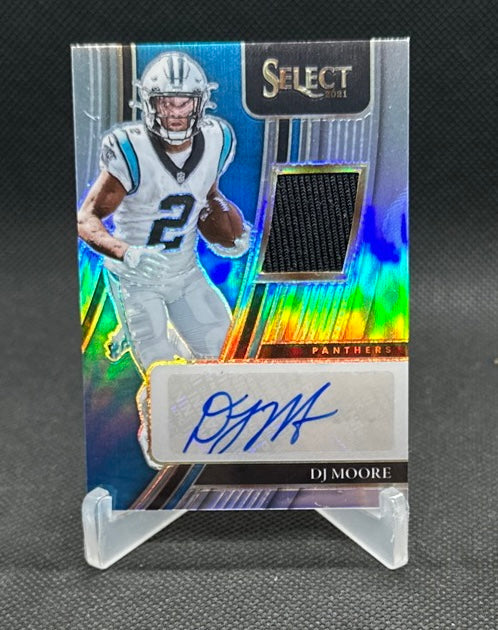 2021 Panini Select DJ Moore Silver Prizm Patch Auto /99 #SMP-DJM - MINT