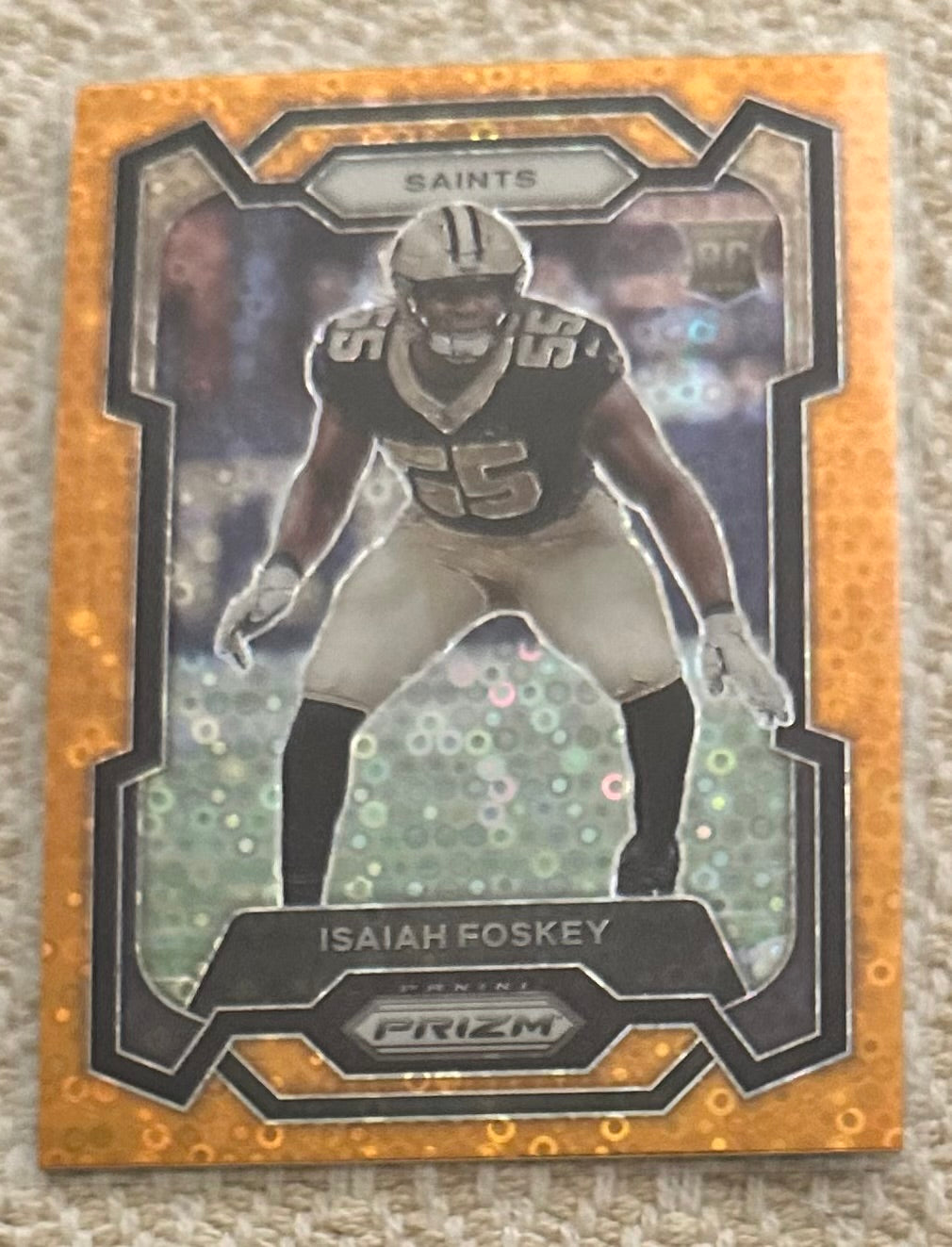 2023 Panini Prizm Isaiah Foskey Disco Prizm RC Rookie # 373 - SAINTS