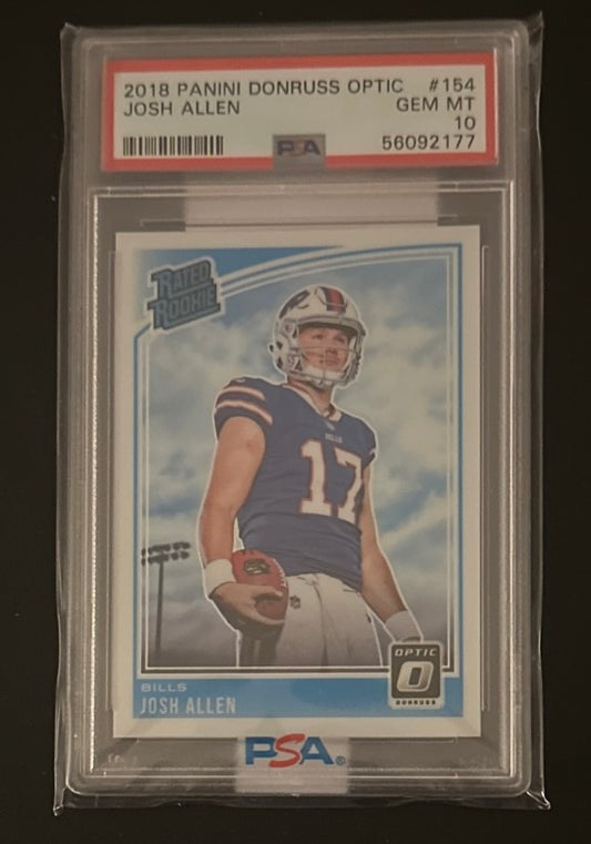 2018 Donruss Optic Josh Allen RC Rookie #154 PSA 10 GEM MINT