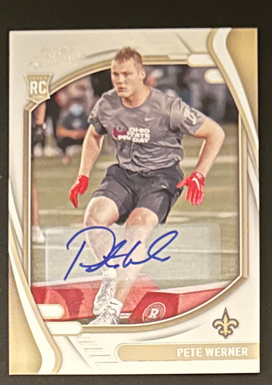 2021 Panini Absolute Pete Werner Auto RC Rookie #187 - MINT- NO Saints