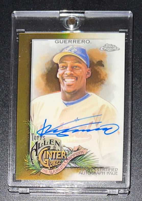 2022 Topps Allen & Ginter Chrome Vladimir Guerrero Gold Refractor Auto /50 #AGA-VG - CASE HIT