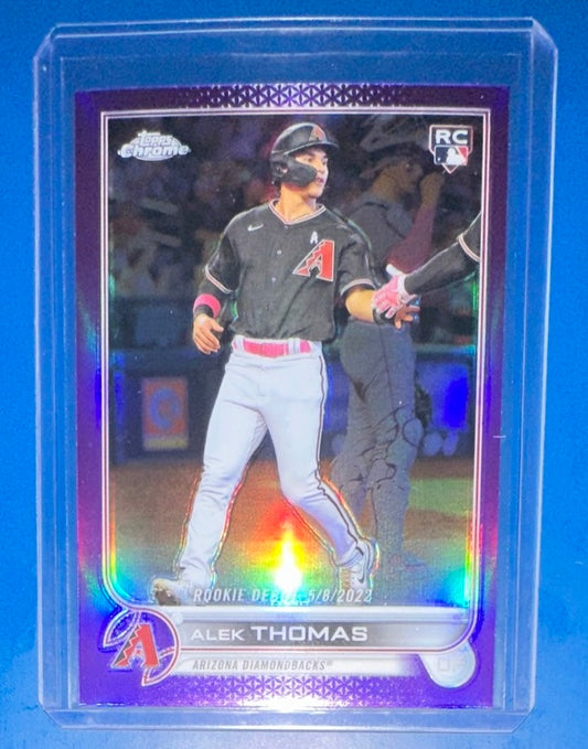 2022 Topps Update # USC122 Alek Thomas Purple Refractor RC Rookie