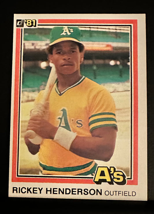 1981 Donruss Set-Break #119 Rickey Henderson NM-MT OR BETTER (OC)