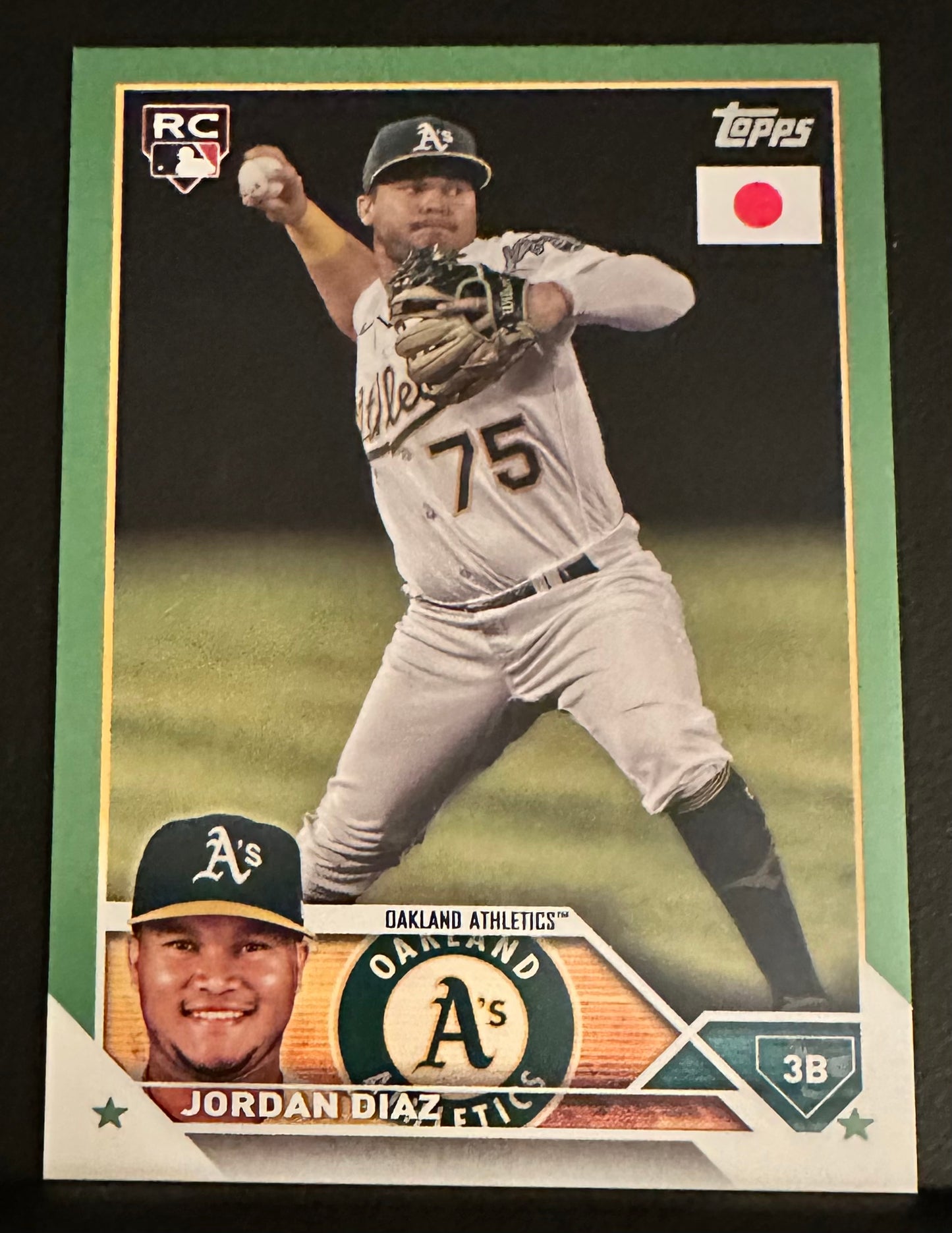 2023 Topps Japan Edition Jordan Diaz #217 Rookie Green Parallel /75 Color Match