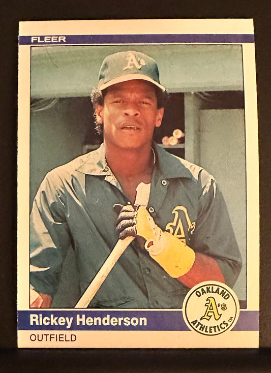 1984 Fleer Set-Break #447 Rickey Henderson NM-MT OR BETTER