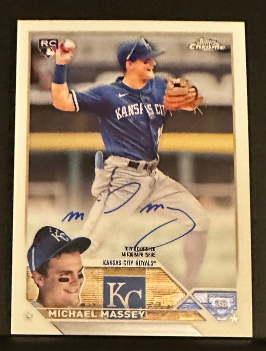 2023 Topps Chrome Michael Massey RC Rookie Auto # RA-MM - KC ROYALS