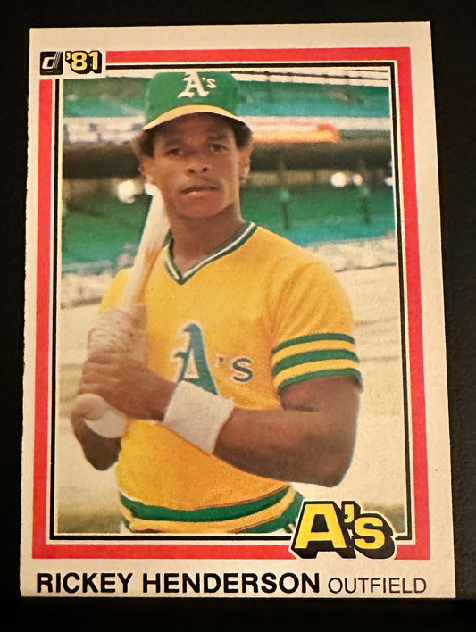 1981 Donruss Set-Break #119 Rickey Henderson NM-MT OR BETTER (OC)