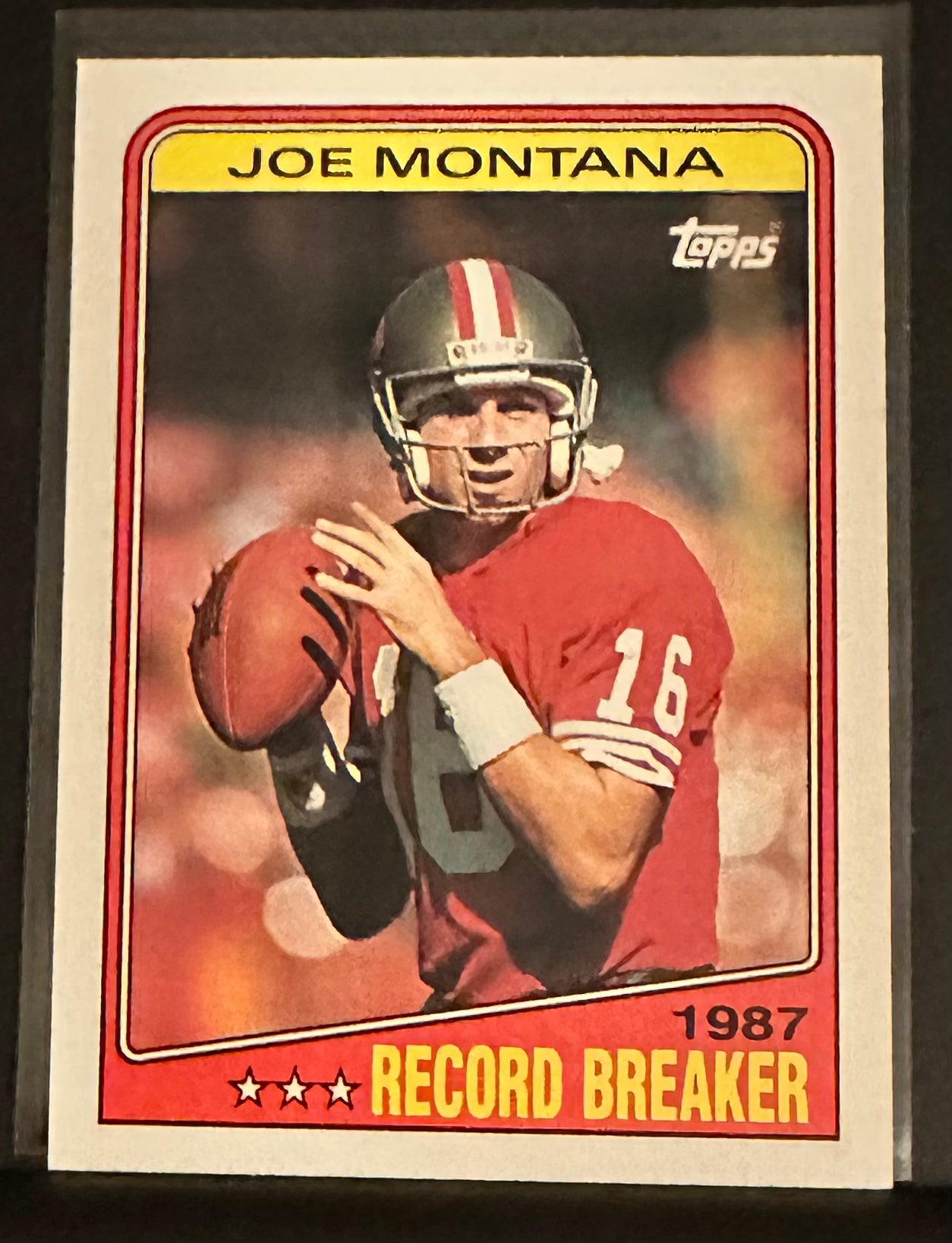 1988 Topps Joe Montana Record Breaker # 4 - MINT - Box Opened 12.30.23