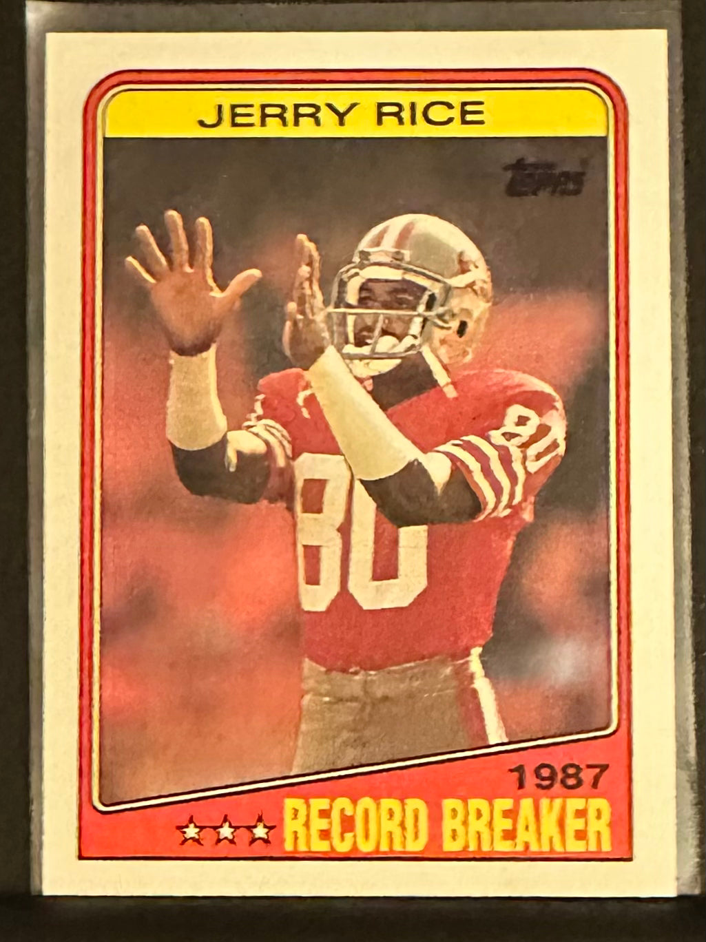 1988 Topps Jerry Rice Record Breaker # 6 - MINT - Box Opened 12.30.23