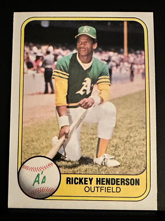 1981 Fleer Set-Break #351 Rickey Henderson NM-MT OR BETTER