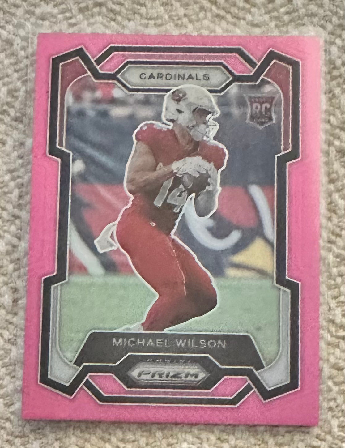 2023 Panini Prizm Michael Wilson Pink Prizm RC Rookie # 303 - AZ CARDINALS