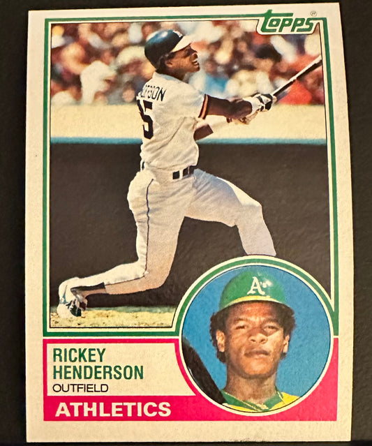 1983 Topps Set-Break #180 Rickey Henderson NM-MT OR BETTER