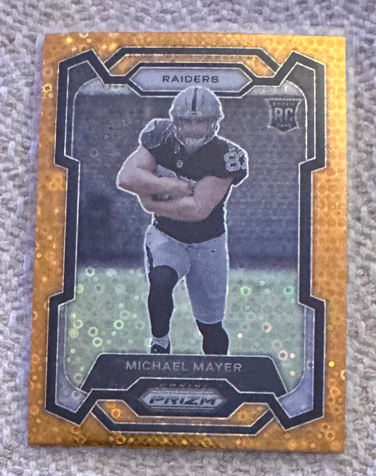 2023 Panini Prizm Pink Prizm Michael Mayer Disco Prizm RC Rookie # 361 - VEGAS RAIDERS