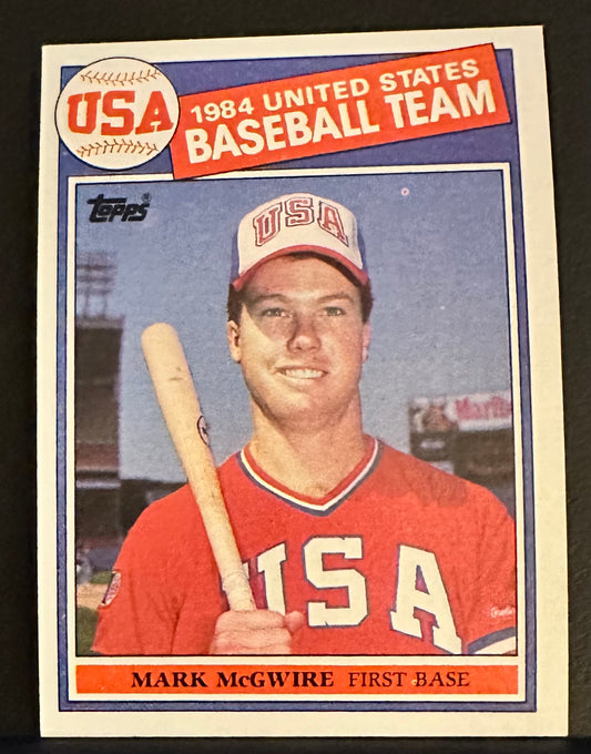 1985 Topps Set-Break #401 Mark Mcgwire NM-MT OR BETTER