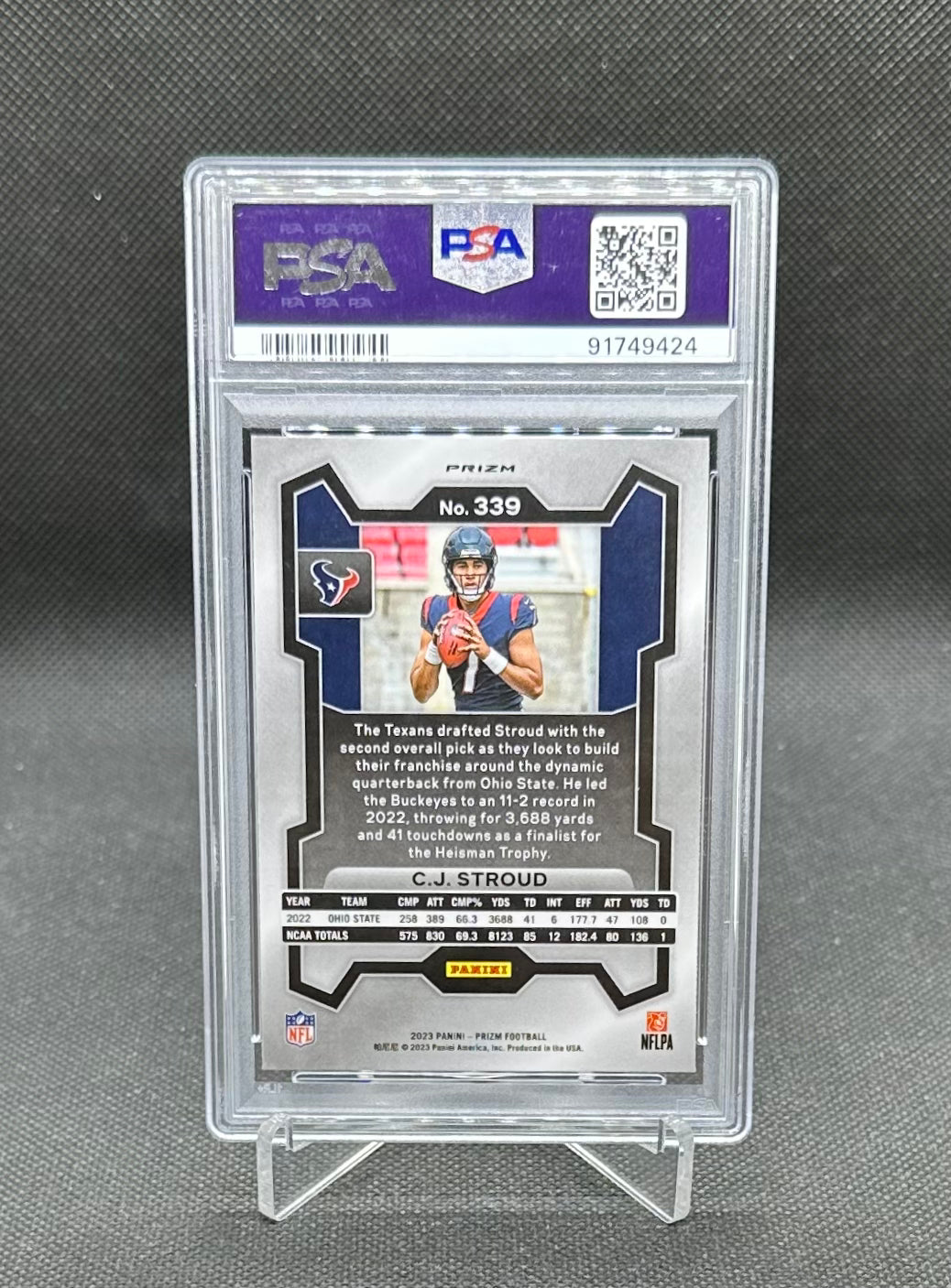 2023 Prizm Stroud Purple Ice /225 PSA 10