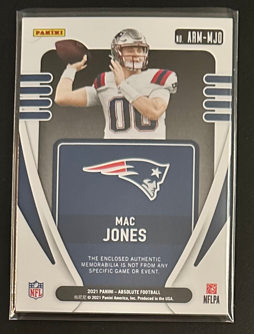 MAC JONES 2021 Absolute Rookie Materials Patch RC #ARM-MJO