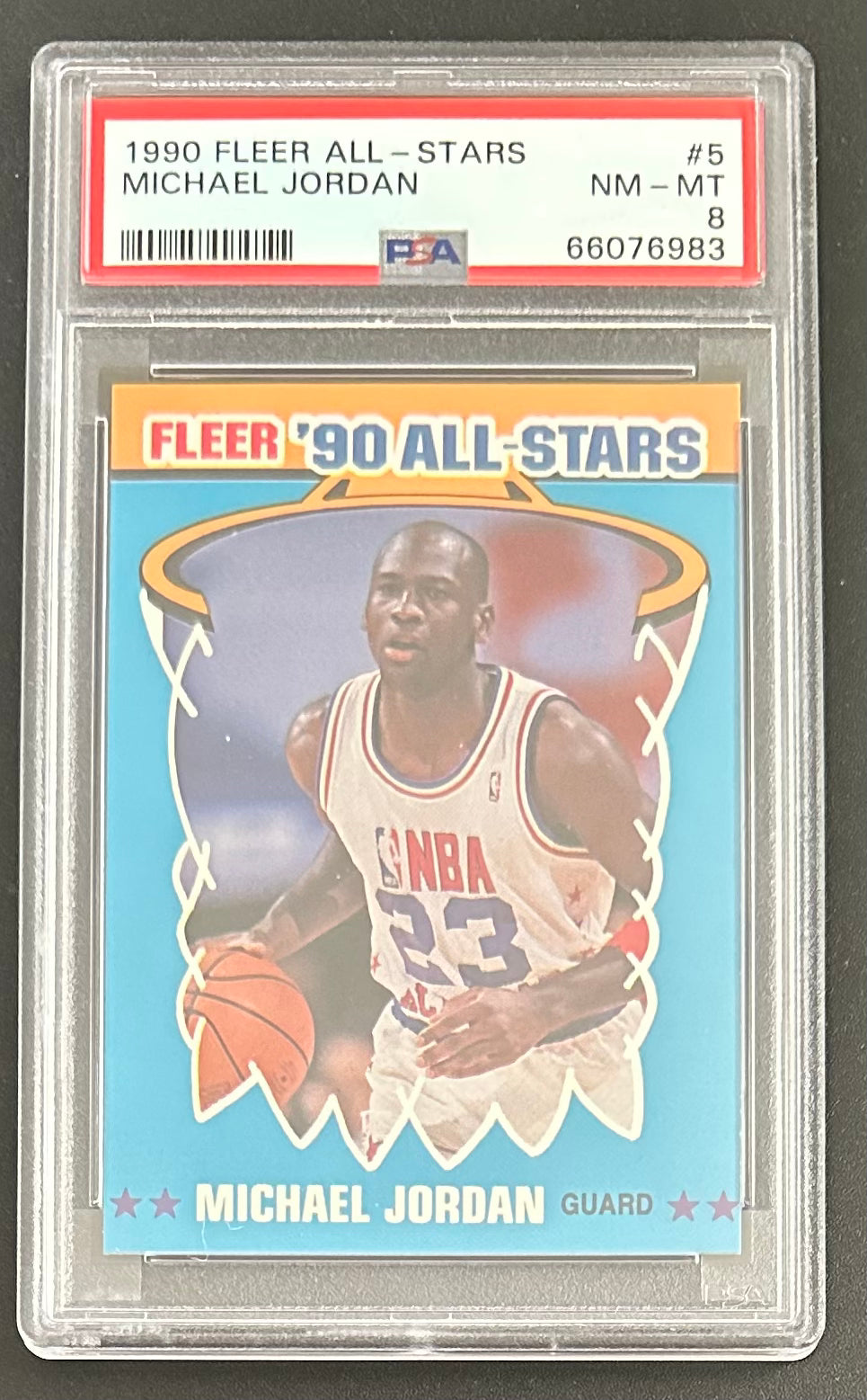 MICHAEL JORDAN 1990 Fleer All-Stars #5 PSA 8 NM-MINT