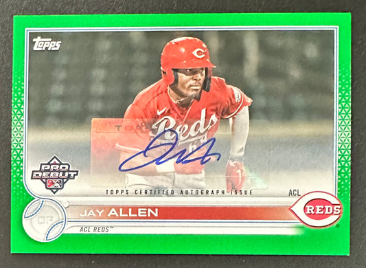 2022 Topps Pro Debut JAY ALLEN Green Auto /99 Rookie Card RC #PD-23