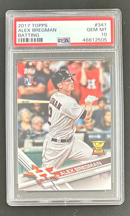 ALEX BREGMAN 2017 Topps (Batting) RC Rookie #341 PSA 10 GEM MINT